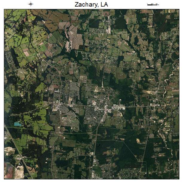 Zachary, LA air photo map