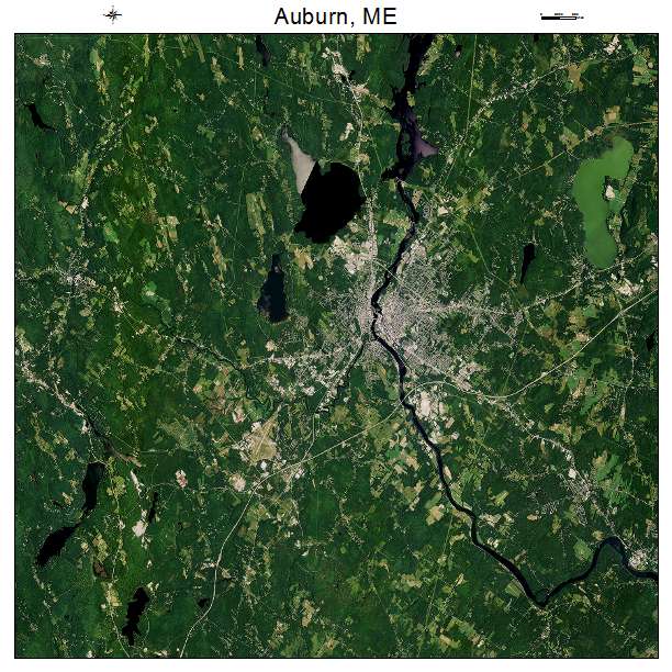 Auburn, ME air photo map