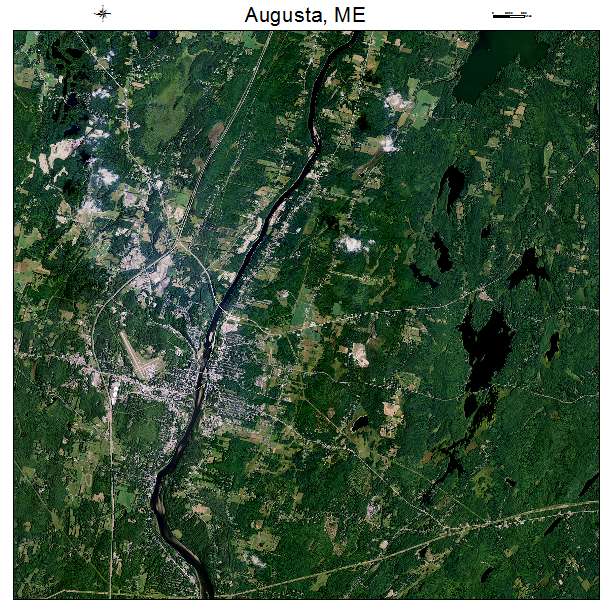 Augusta, ME air photo map