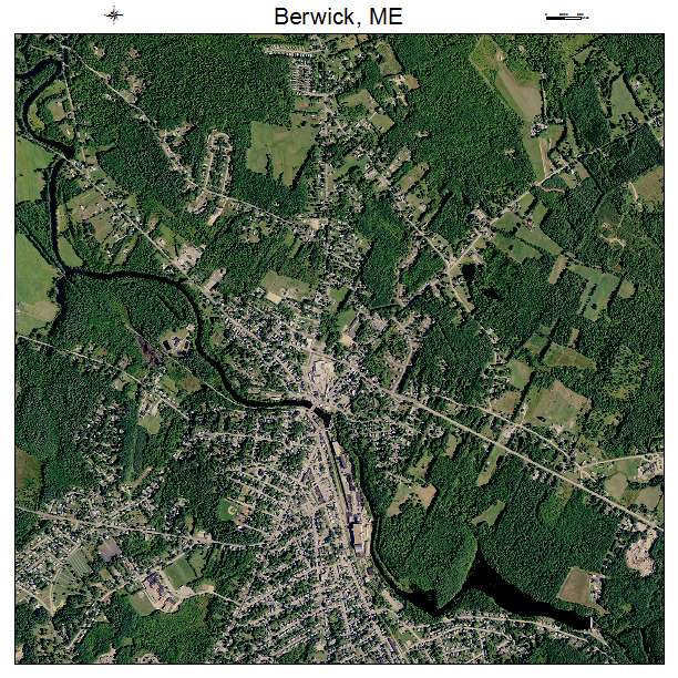 Berwick, ME air photo map