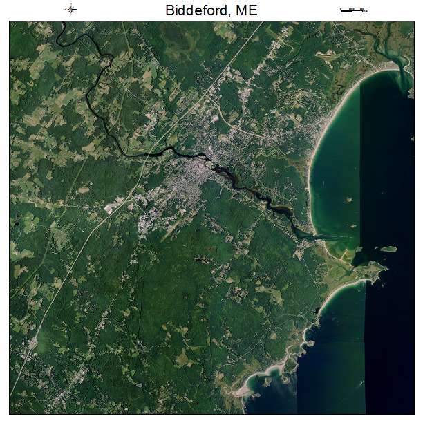 Biddeford, ME air photo map