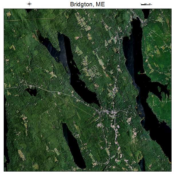 Bridgton, ME air photo map