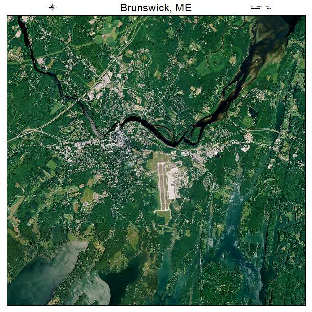 Brunswick, ME air photo map