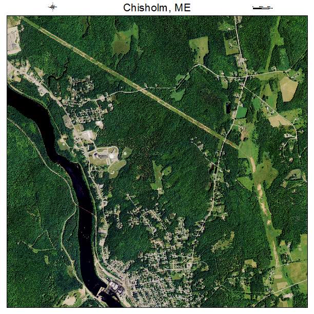 Chisholm, ME air photo map