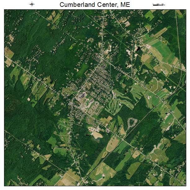 Cumberland Center, ME air photo map