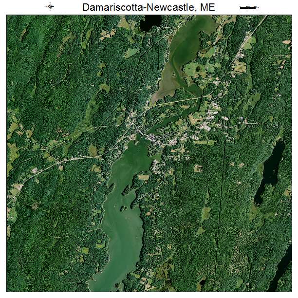 Damariscotta Newcastle, ME air photo map