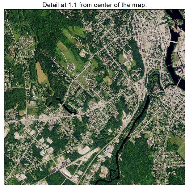 Auburn, Maine aerial imagery detail