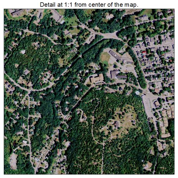 Bar Harbor, Maine aerial imagery detail