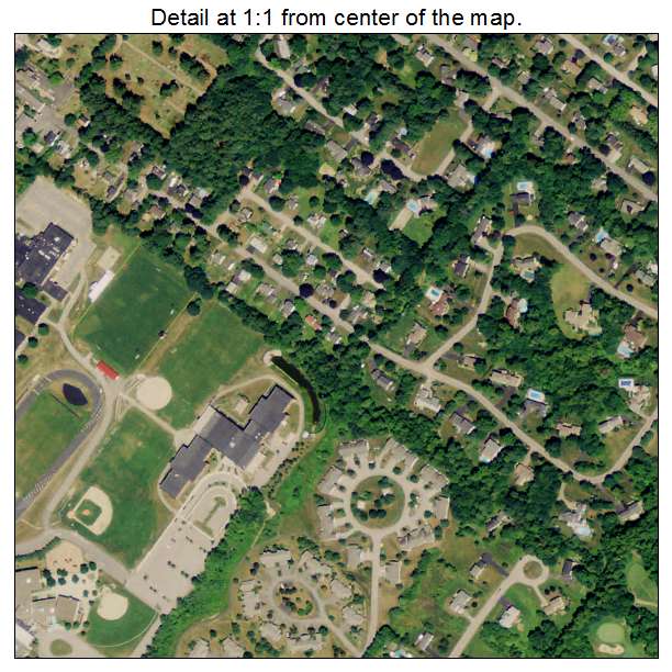 Cumberland Center, Maine aerial imagery detail