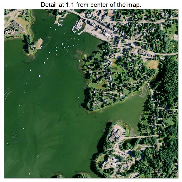 Damariscotta Newcastle, Maine aerial imagery detail