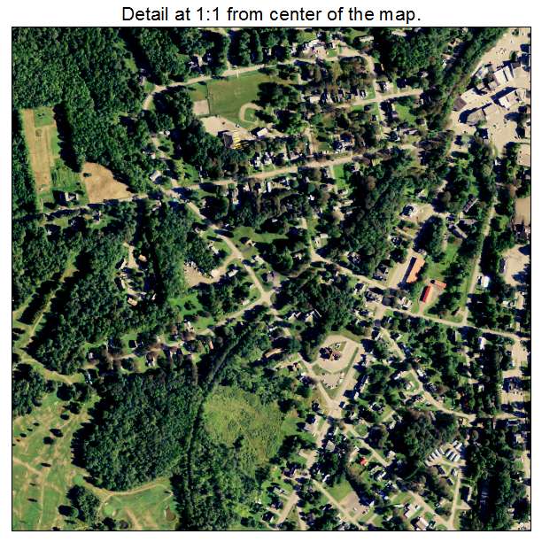 Dexter, Maine aerial imagery detail