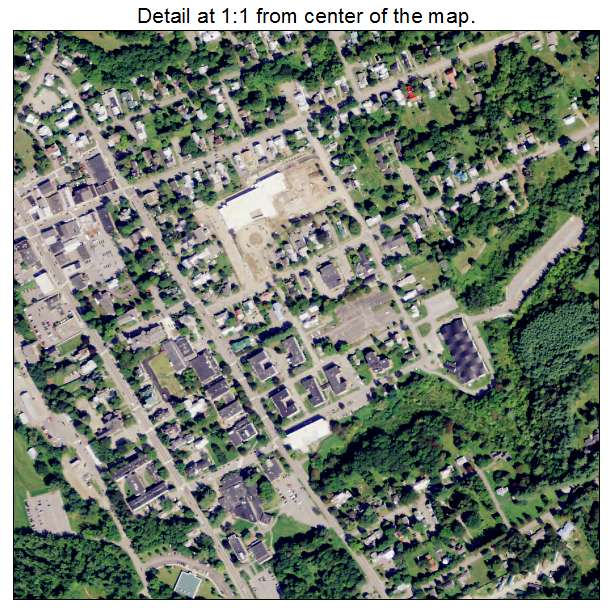 Farmington, Maine aerial imagery detail