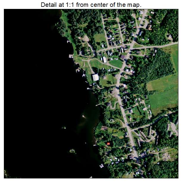 Greenville, Maine aerial imagery detail