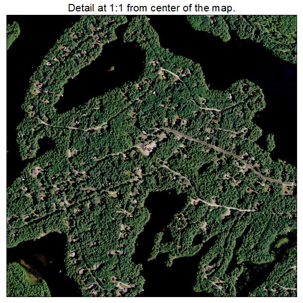 Lake Arrowhead, Maine aerial imagery detail