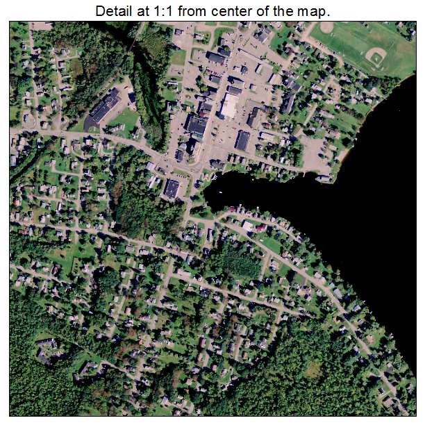 Lincoln, Maine aerial imagery detail