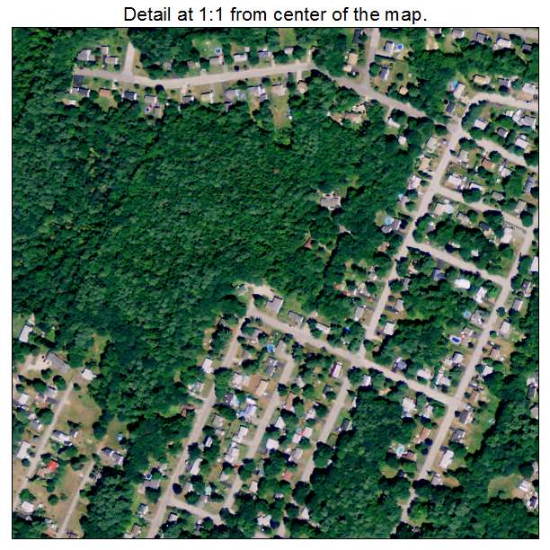 Lisbon Falls, Maine aerial imagery detail