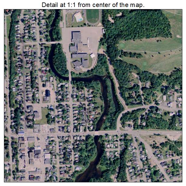 Millinocket, Maine aerial imagery detail