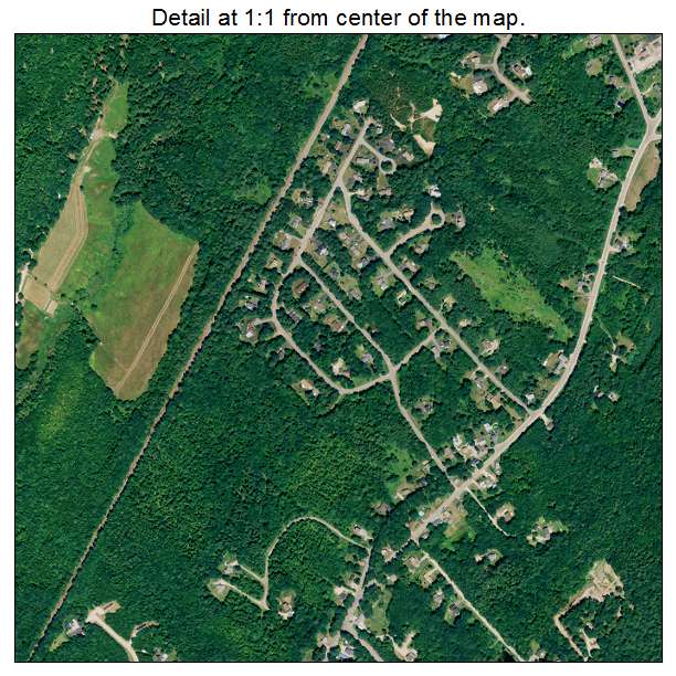 Topsham, Maine aerial imagery detail