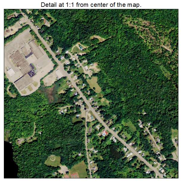 Wilton, Maine aerial imagery detail