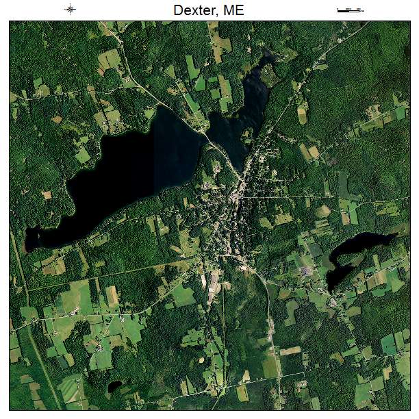 Dexter, ME air photo map