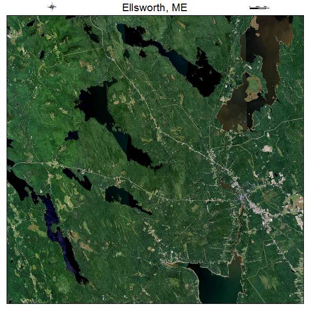Ellsworth, ME air photo map