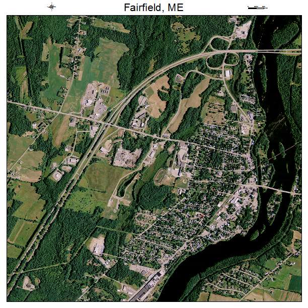 Fairfield, ME air photo map