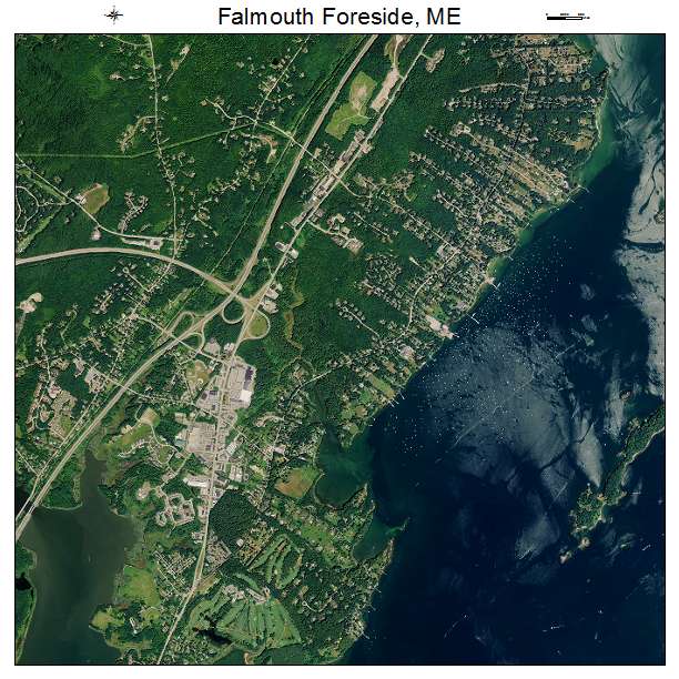 Falmouth Foreside, ME air photo map