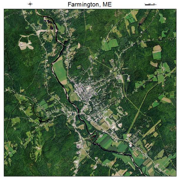 Farmington, ME air photo map