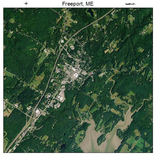Freeport, ME air photo map