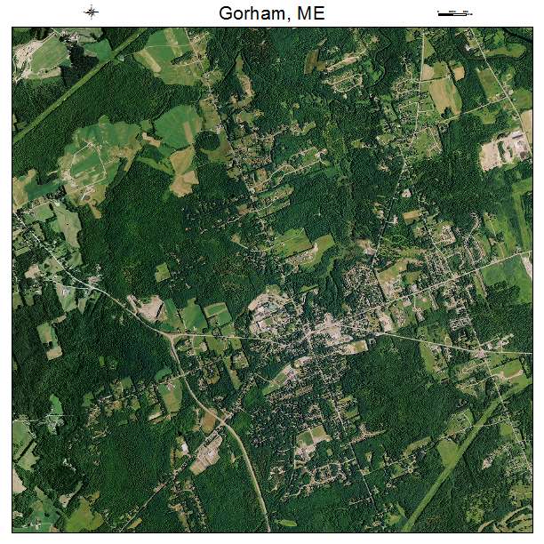 Gorham, ME air photo map