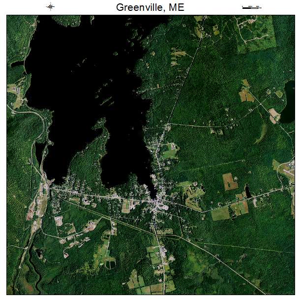 Greenville, ME air photo map