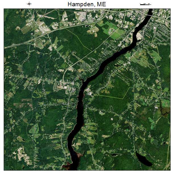 Hampden, ME air photo map