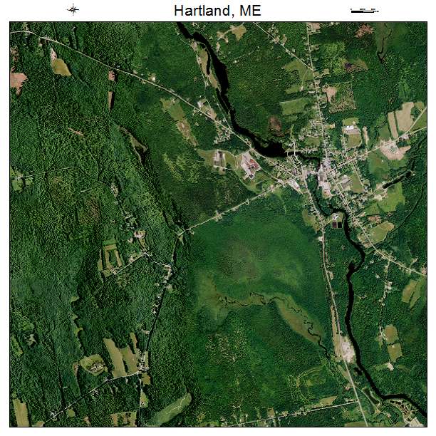 Hartland, ME air photo map