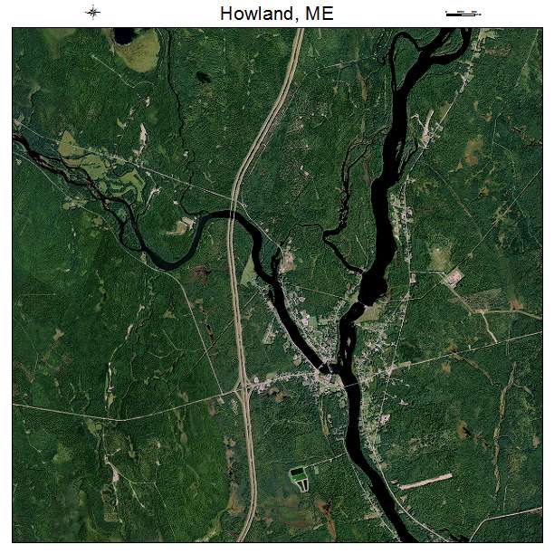 Howland, ME air photo map
