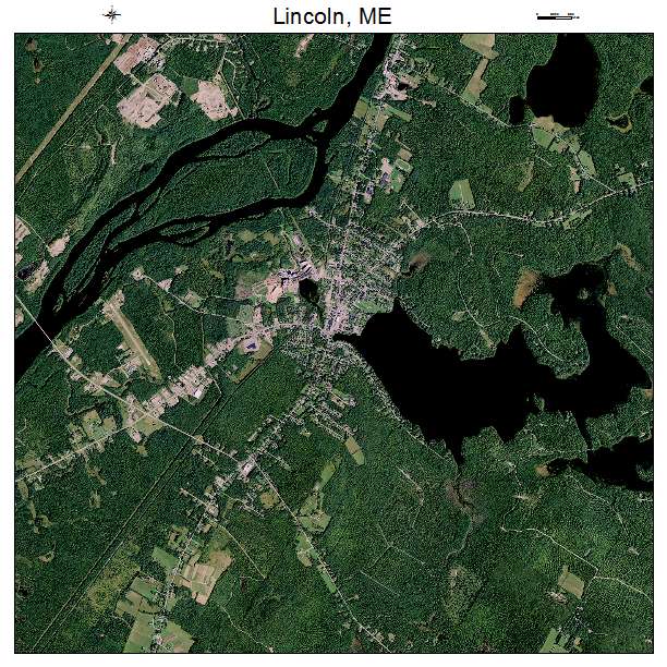 Lincoln, ME air photo map