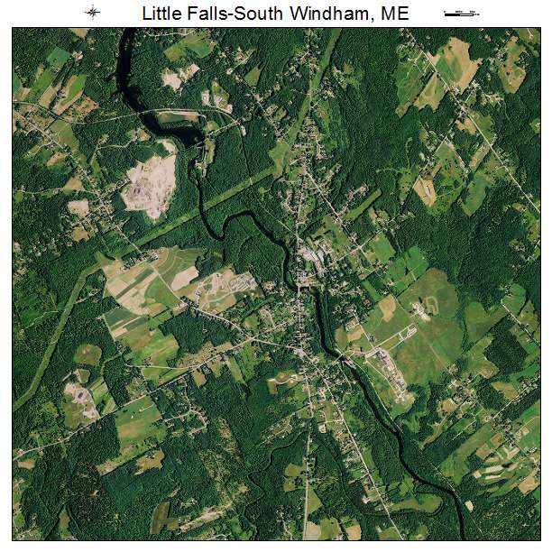 Little Falls South Windham, ME air photo map
