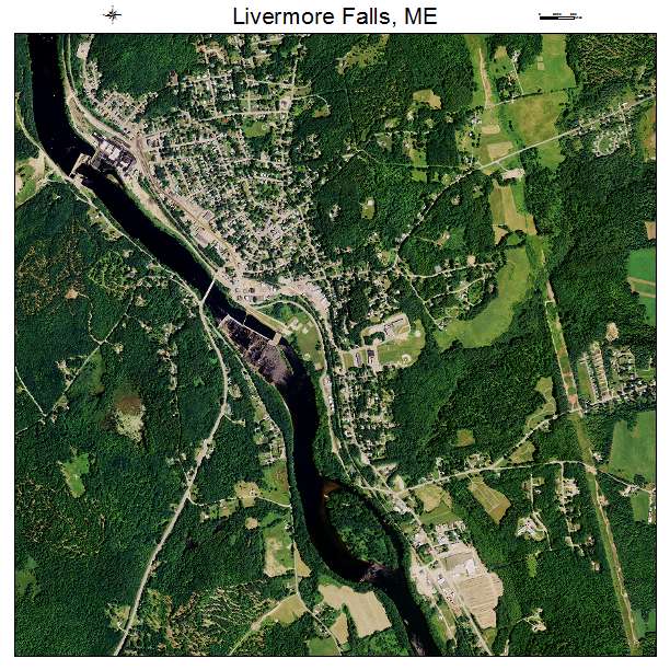 Livermore Falls, ME air photo map