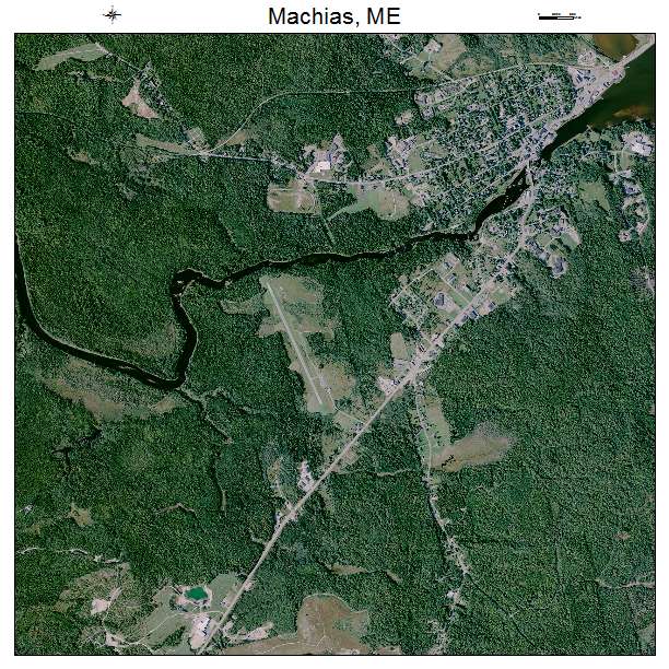 Machias, ME air photo map