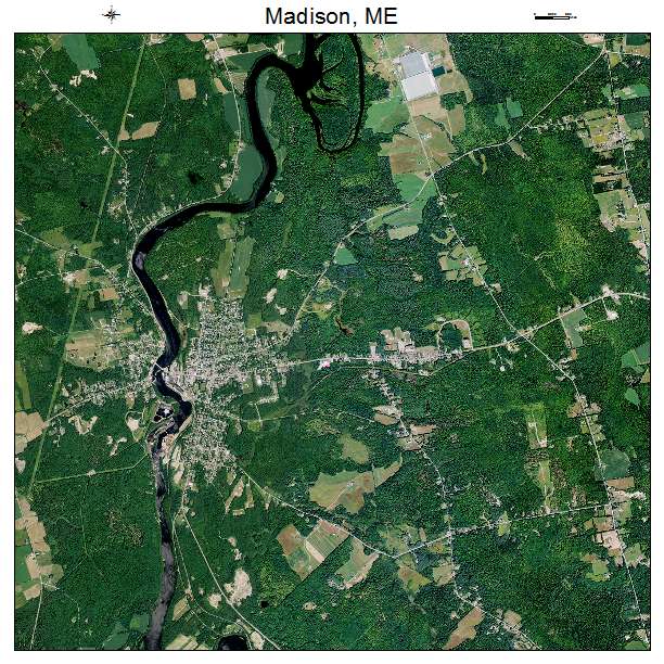 Madison, ME air photo map