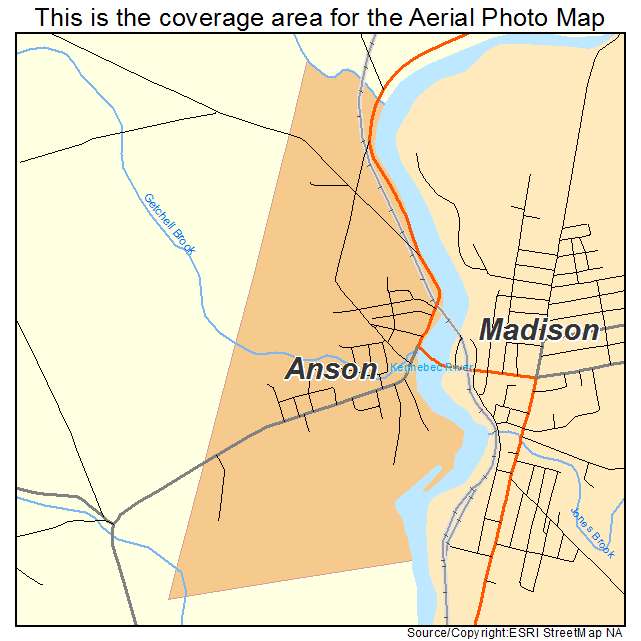 Anson, ME location map 