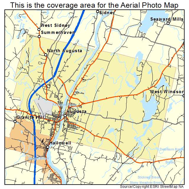 Augusta, ME location map 