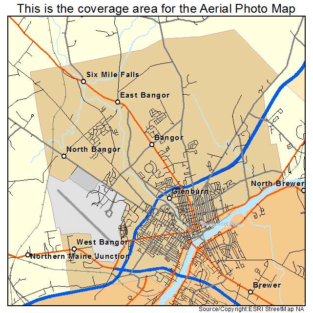 Bangor, ME location map 