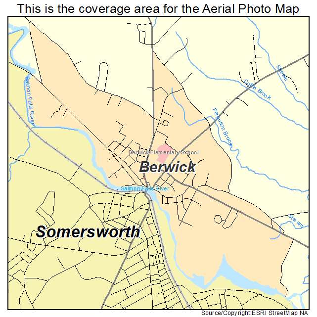 Berwick, ME location map 