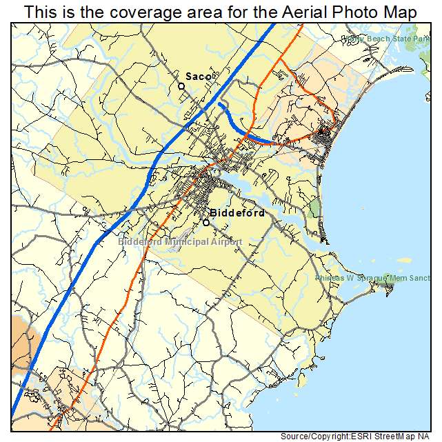 Biddeford, ME location map 