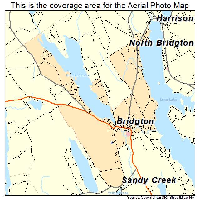 Bridgton, ME location map 