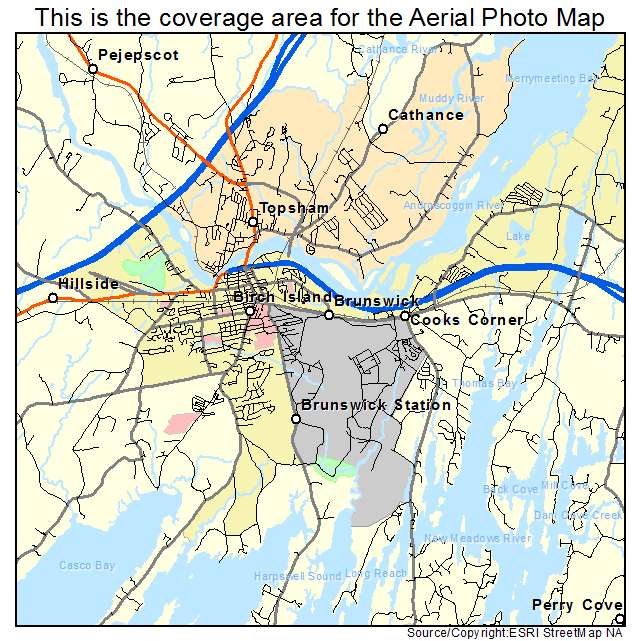 Brunswick, ME location map 