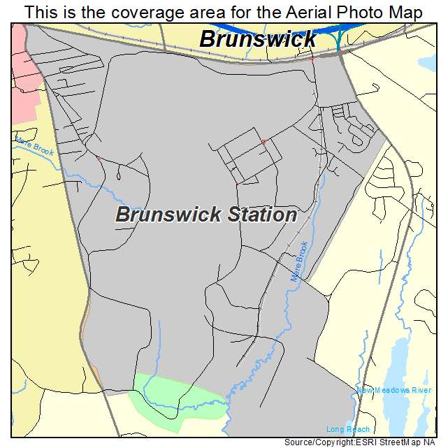 Brunswick Station, ME location map 