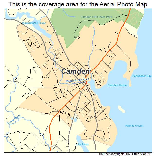 Camden, ME location map 