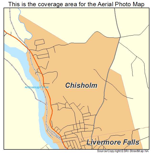 Chisholm, ME location map 