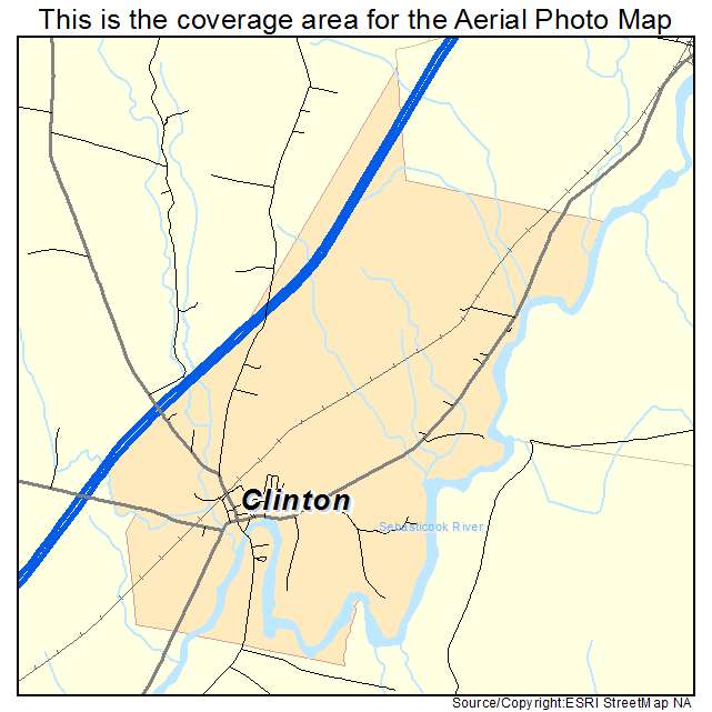 Clinton, ME location map 